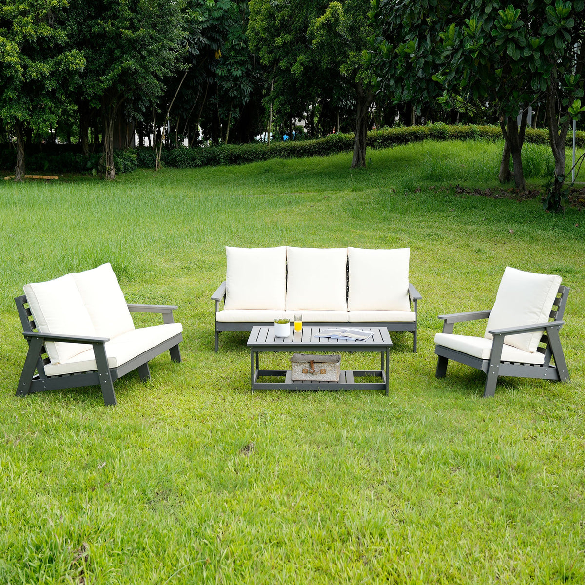 HIPS 3 Seater Outdoor Garden Sofa Set
