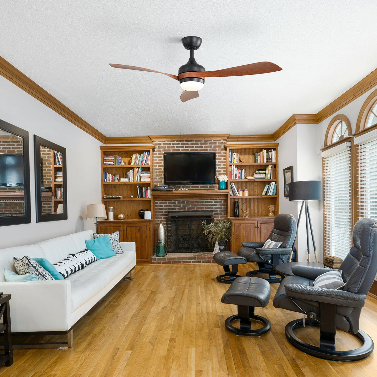 52-Inch Ceiling Fan With Reversible DC Motor and LED Light