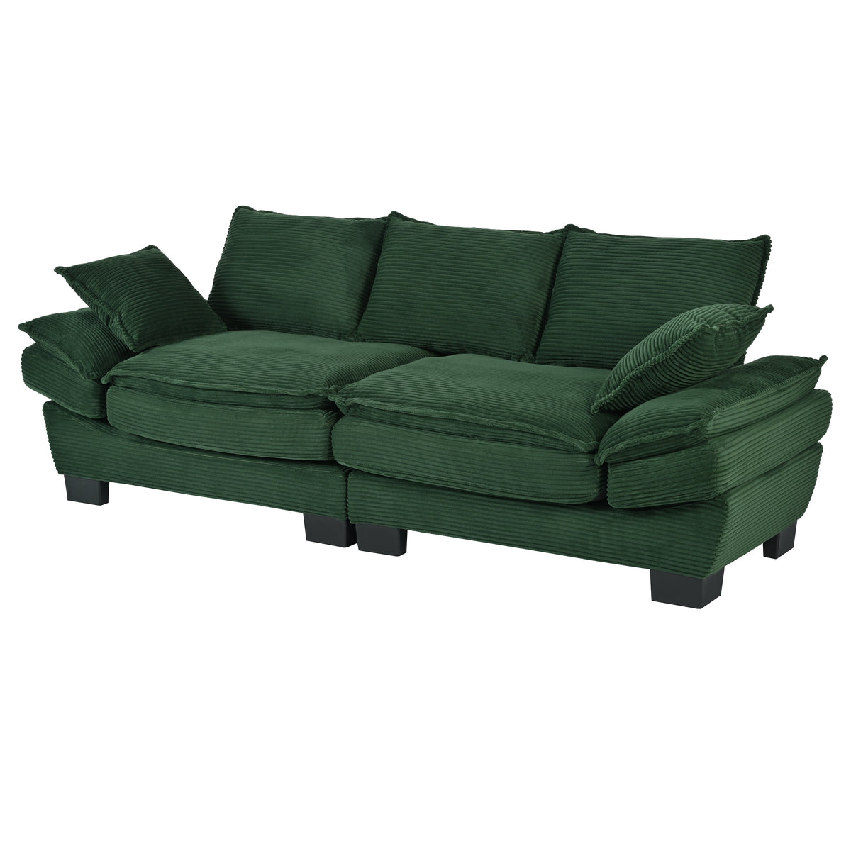 U-Style 85.4" Modern Curved Sofa