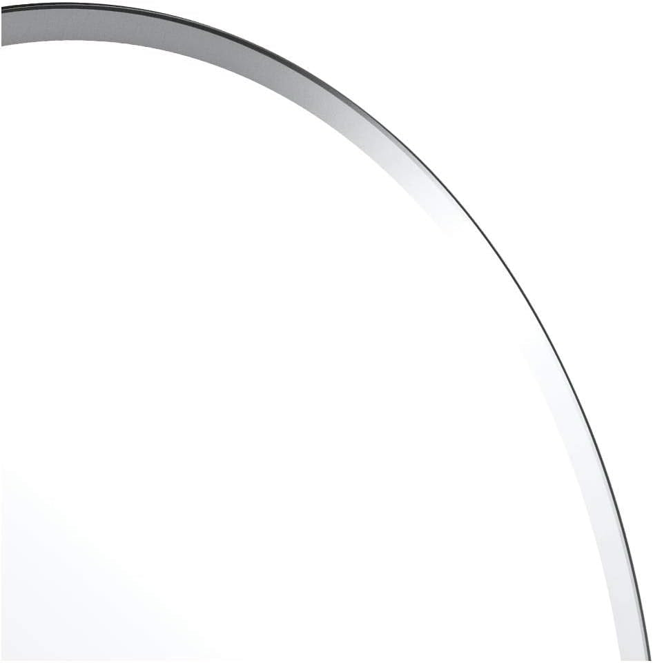 Bathroom Wall Mirror 32 Inch High 24 Inch Wide Beveled Frameless Oval For Bath Vanity And Living Room