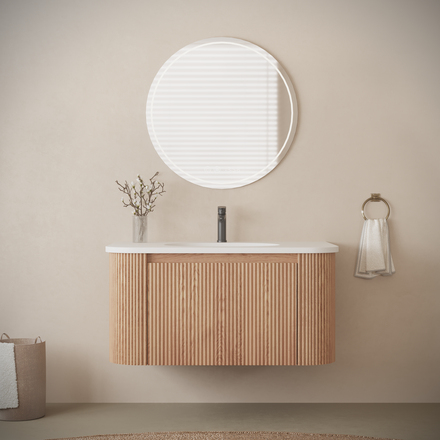 Arcora 30 Inch Wall Mounted Bathroom Vanity with Sink