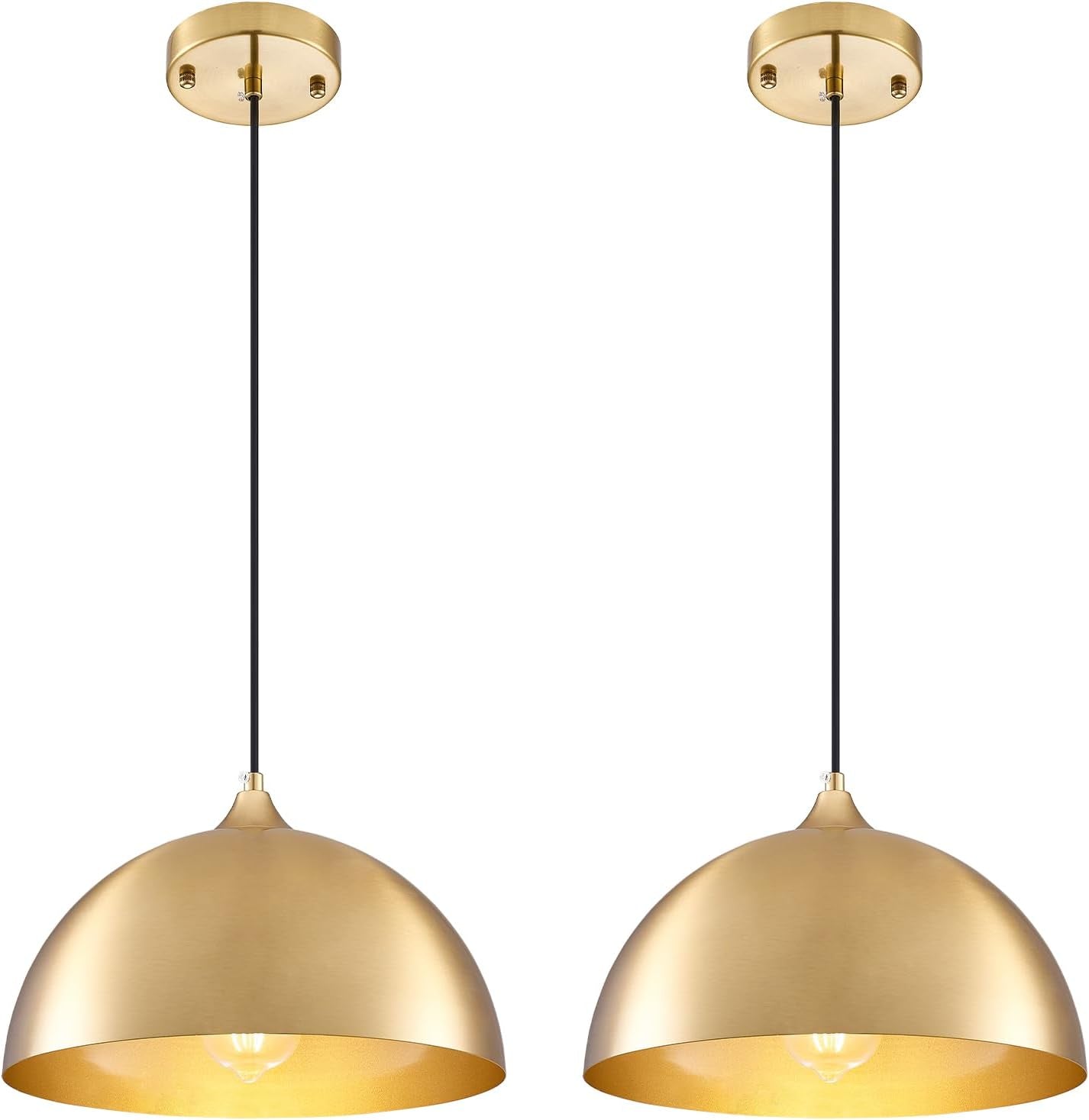 2 Farmhouse Dome Pendant Lights