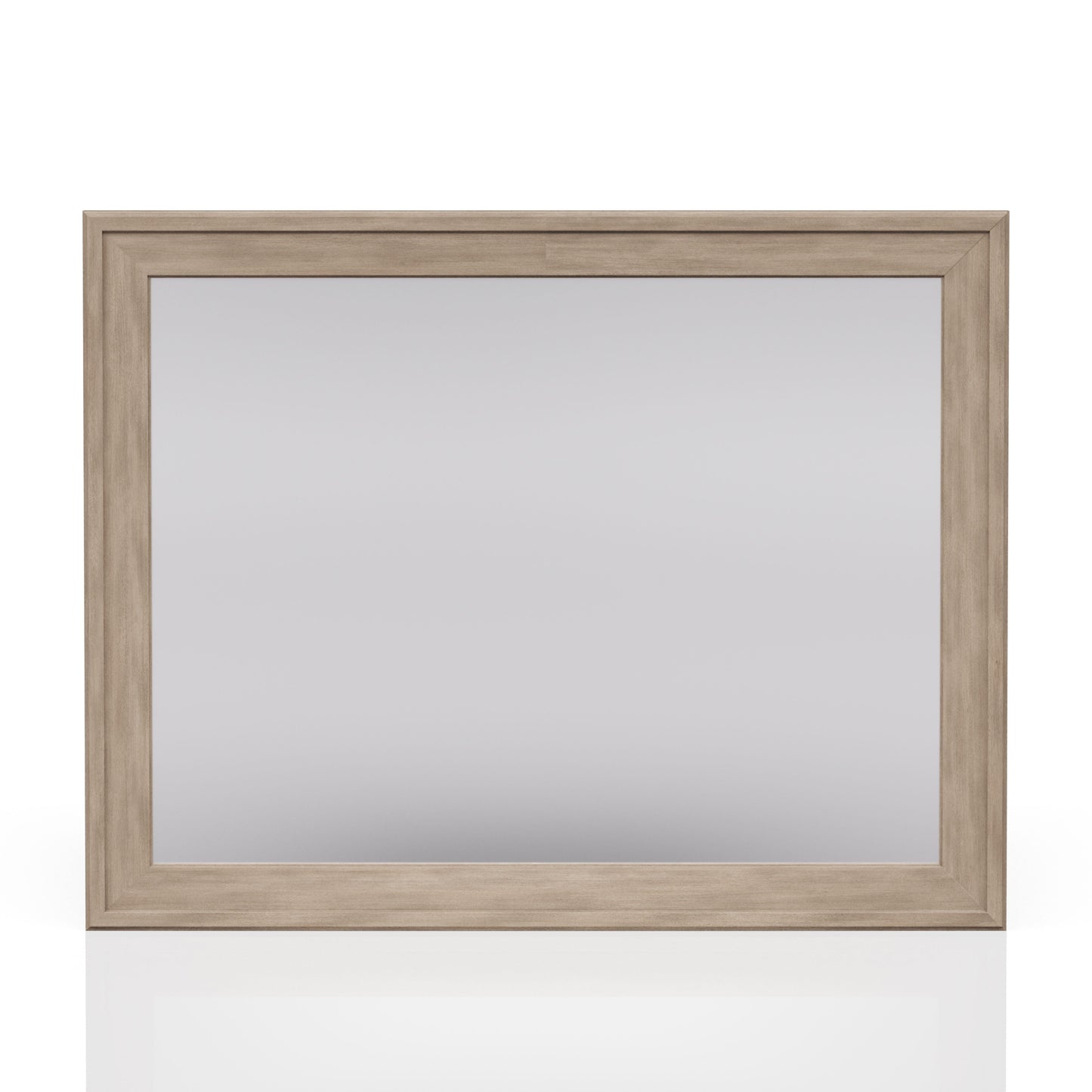 Sand Colored Rectangle Wood Mirror