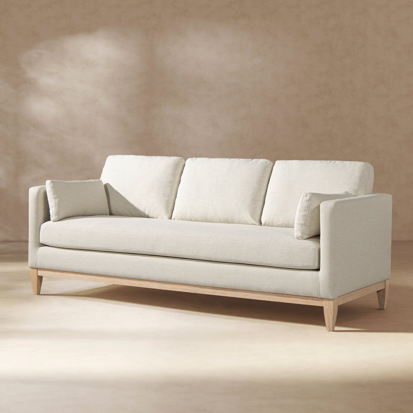 Knox 84" Modern Farmhouse Sofa, Flax