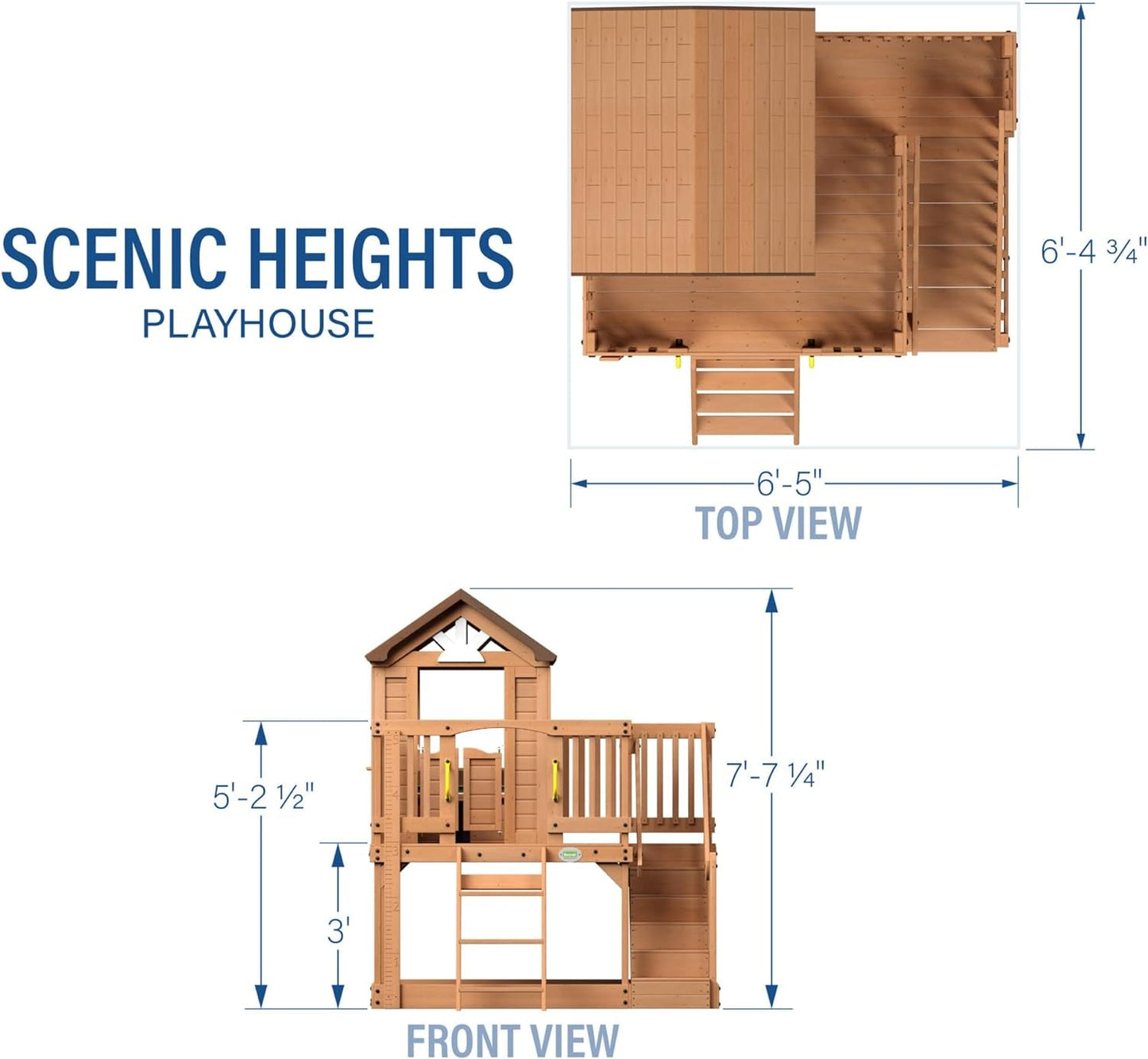 Premium Outdoor Cedar Playhouse With Integrated Kitchen