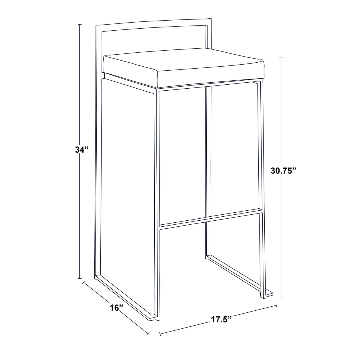 Contemporary Stackable Barstool