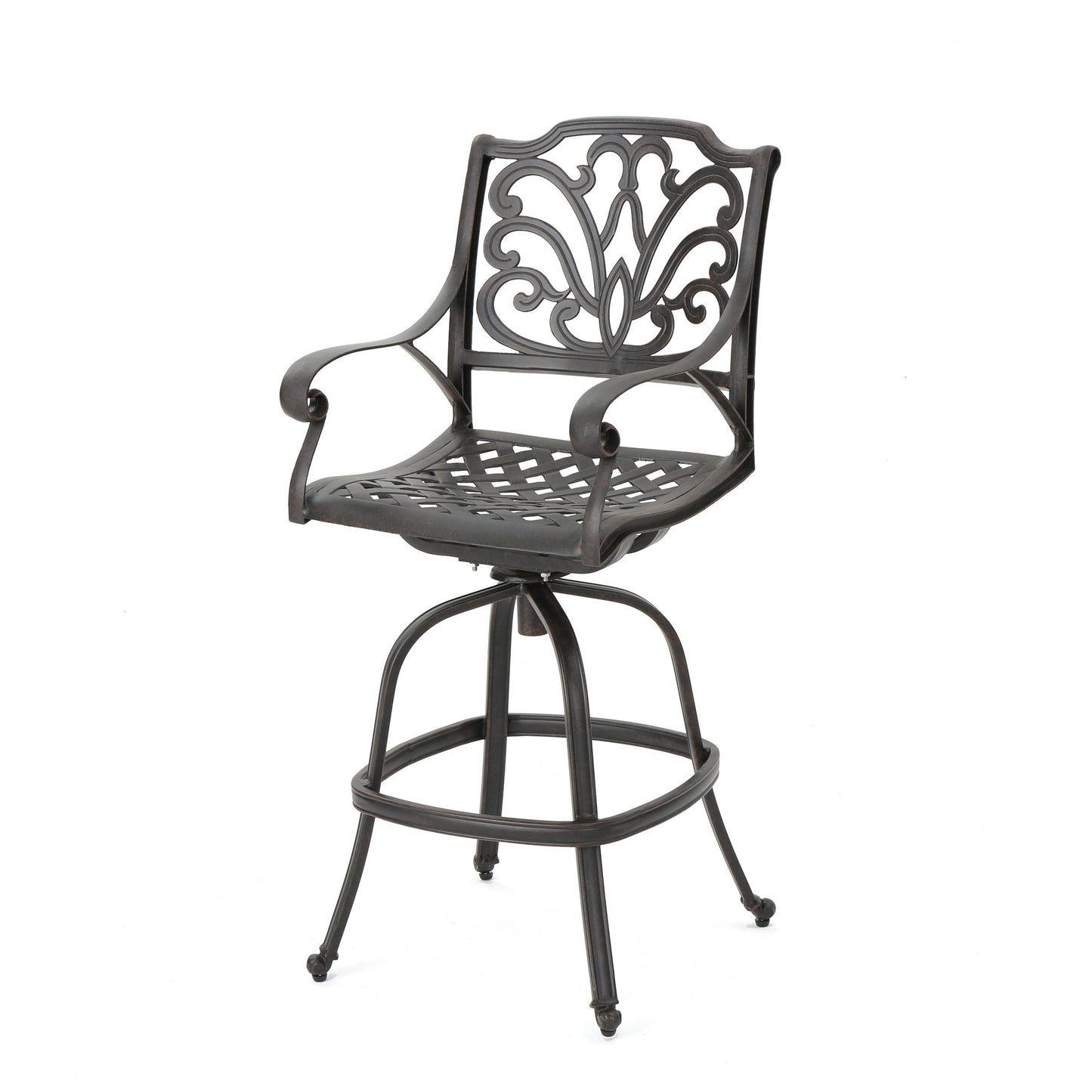 Cast Aluminium Swivel Bar Stool
