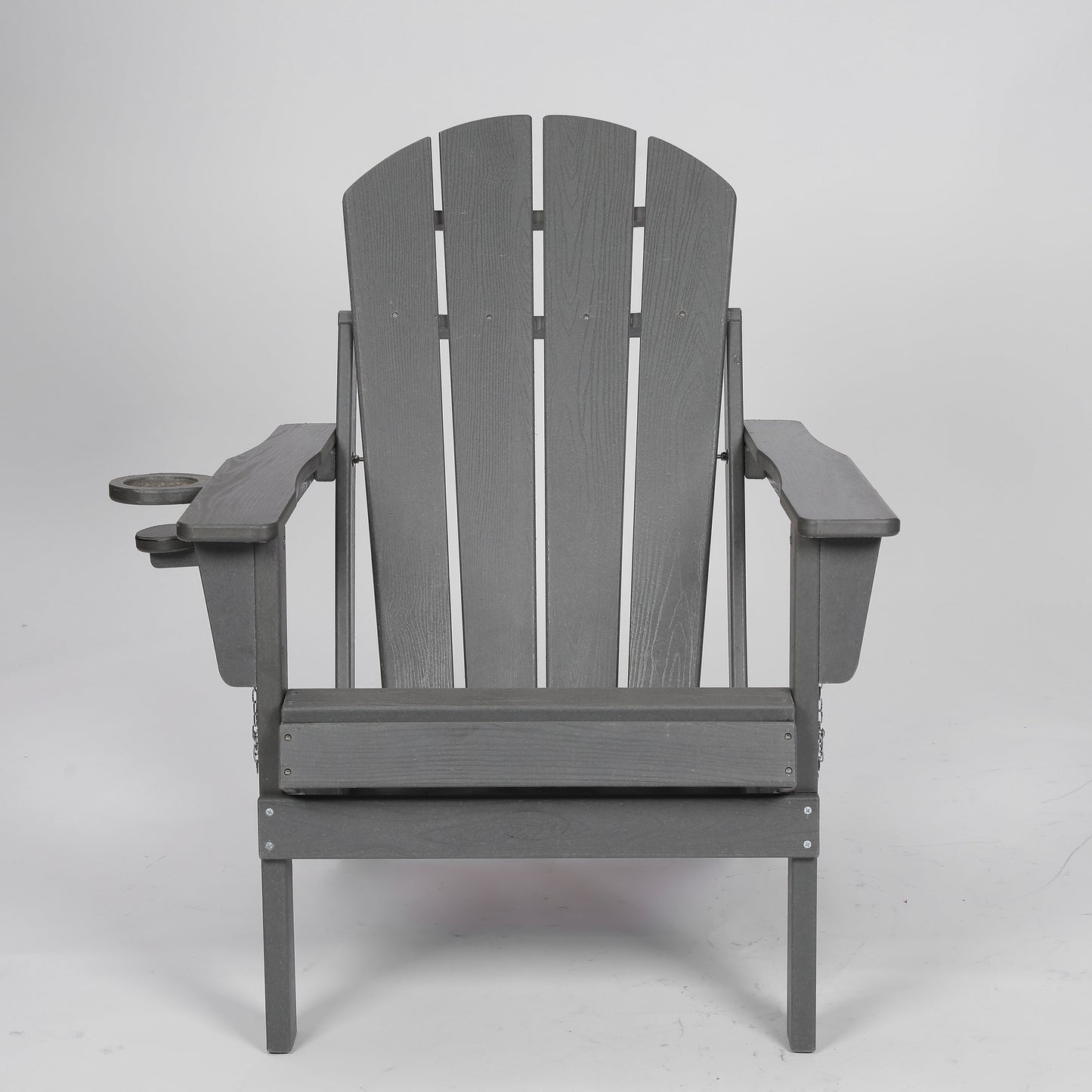 HDPE Folding Adirondack Chair with Dual Cup Holder