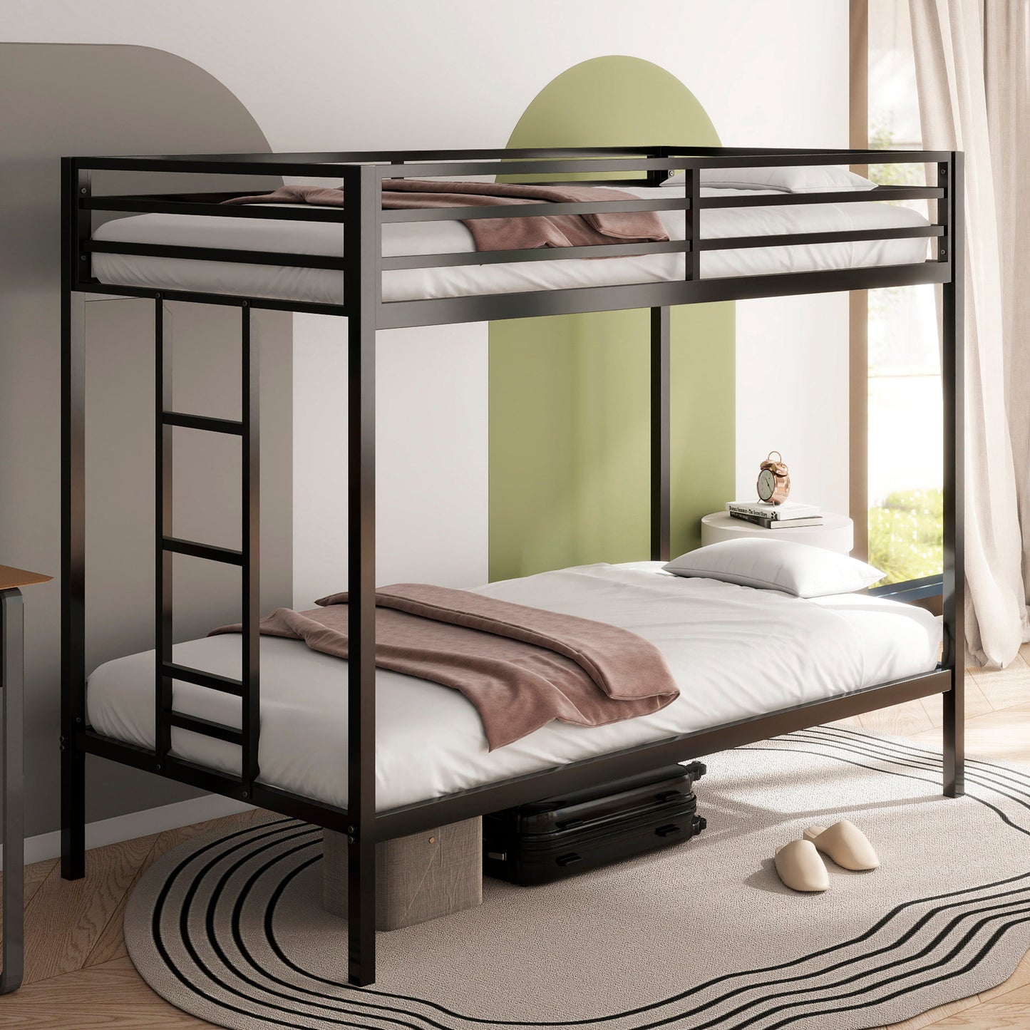 Adam Sturdy Twin Over Twin Bunk Bed Metal