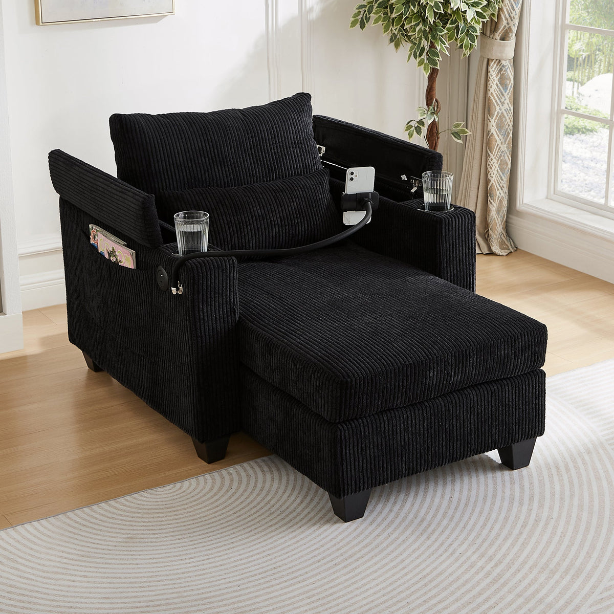 Convertible Chaise Lounge Sofa Bed