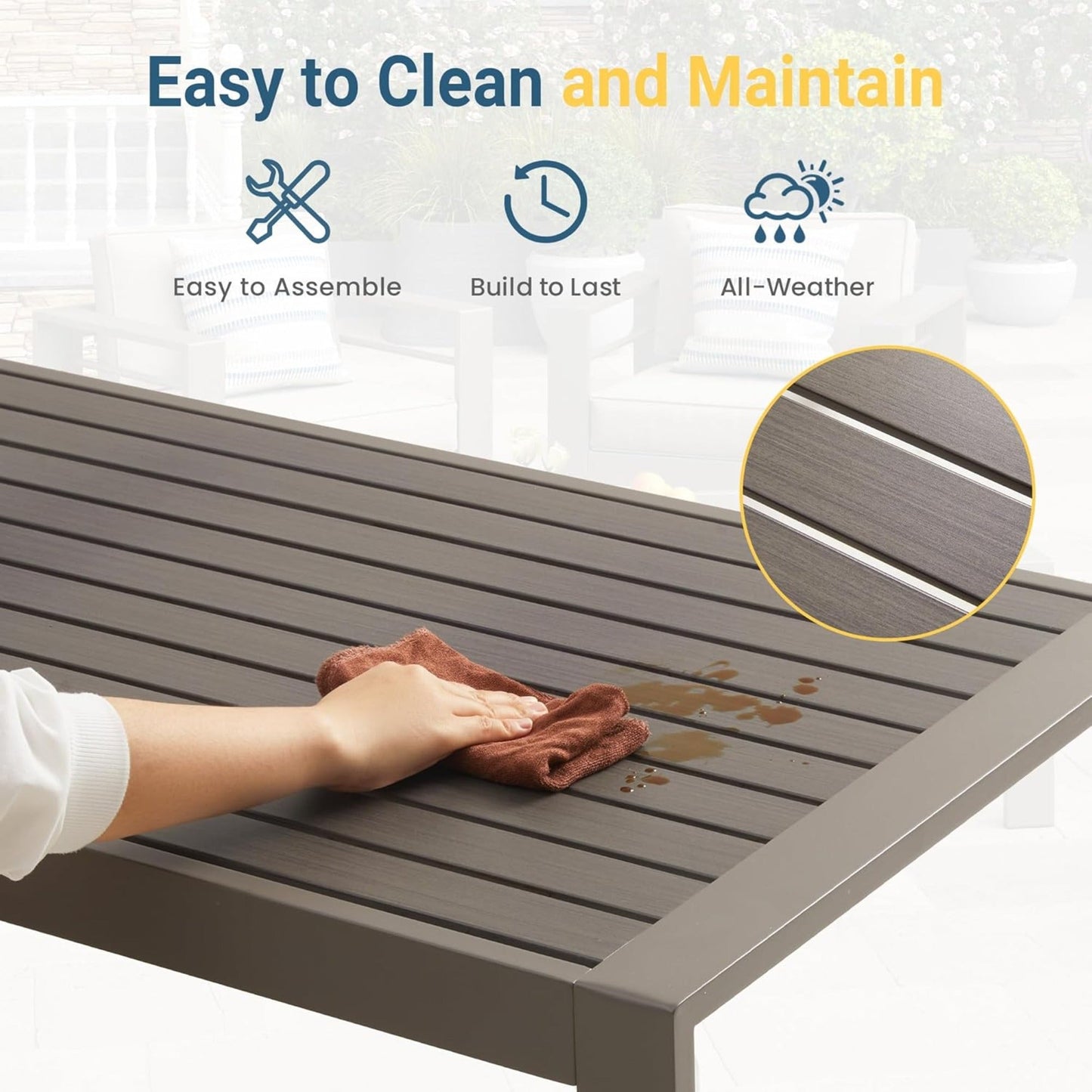 2 Pieces Outdoor Patio Set