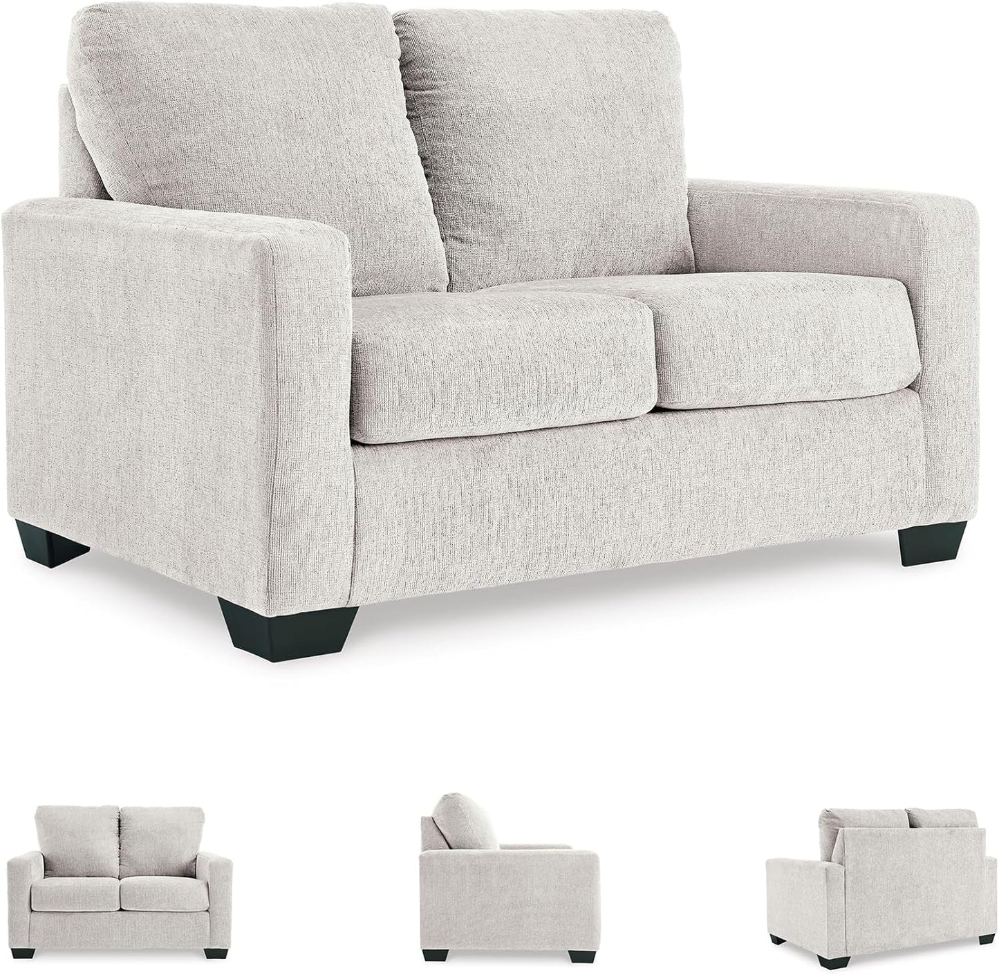 Twin White Premium Ultra Vision Memory Foam Sofa Sleeper