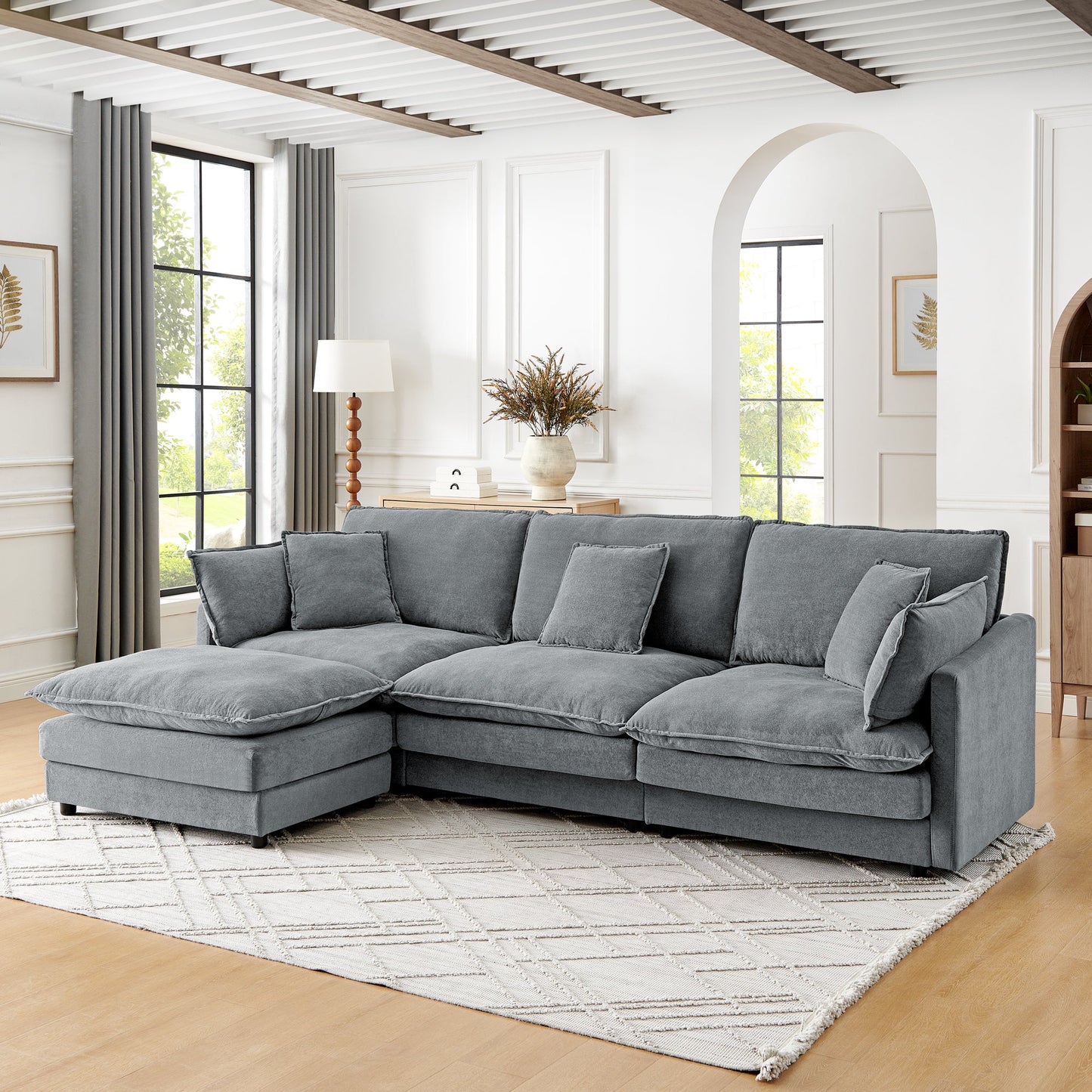 Modern Home Living Room L-Shaped Sectional Sofa
