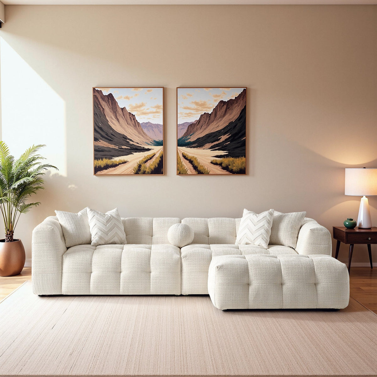 Alana Tufted Sectional Sofa