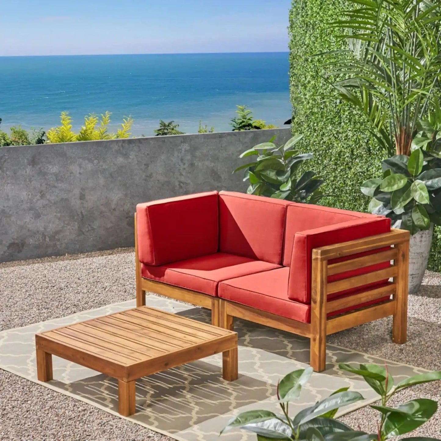 Oana - 3 Piece Loveseat Set With Coffee Table