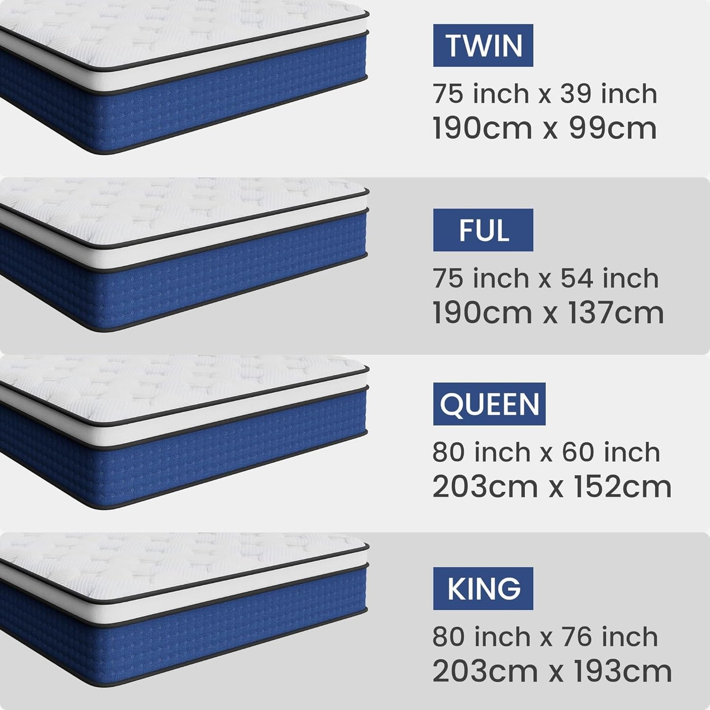 Queen 14 Inch UltraHighDensity Memory Foam Mattress