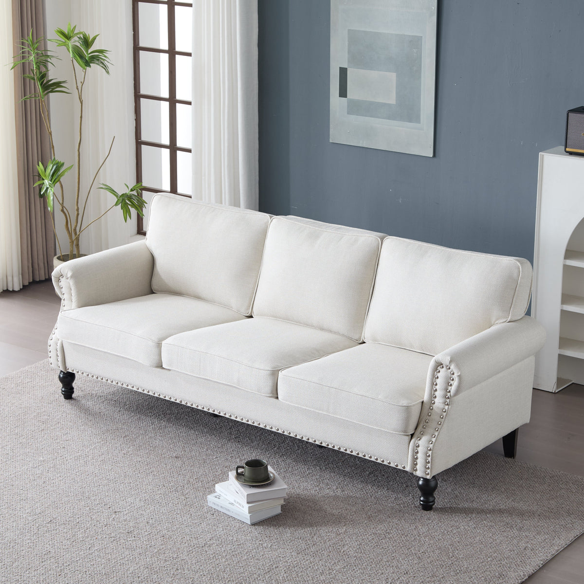 83 Inch Nailhead Trim Sofa for Living Room