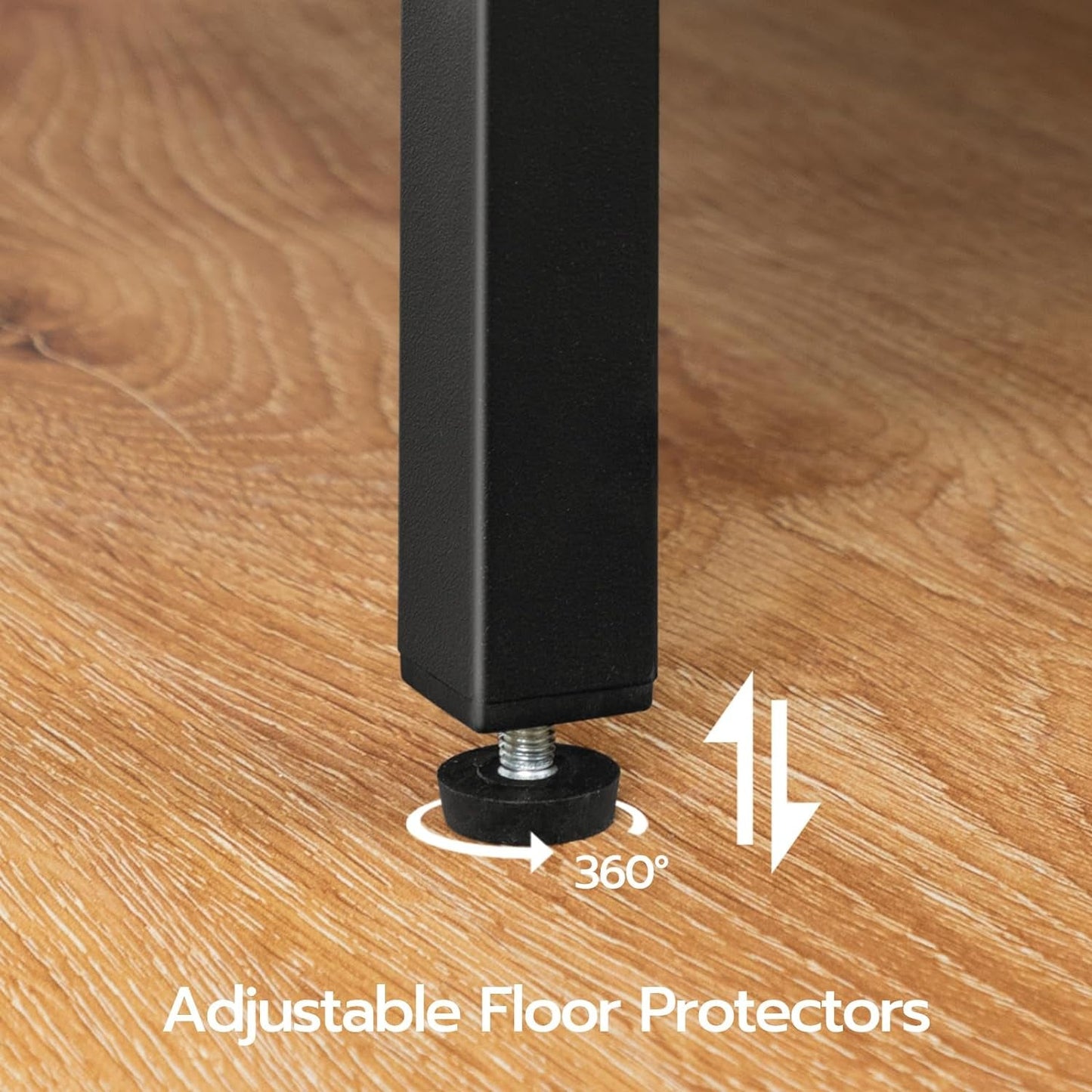 Computer Desk With Power Outlets In Rustic Brown And Black