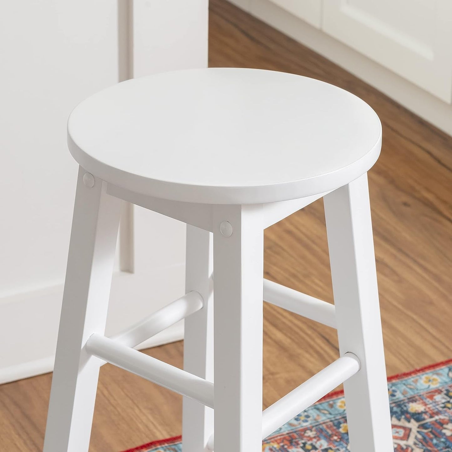 Zeke White 24 Inch Counter Stool Modern Kitchen Seating