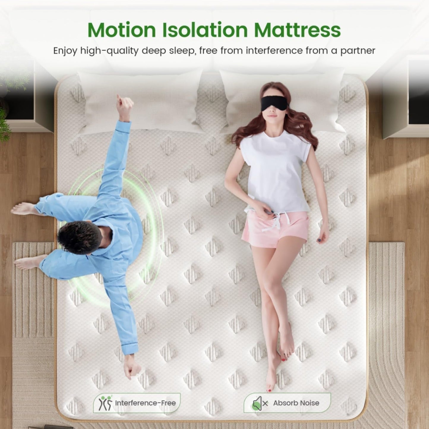 Twin Hybrid Mattress 12 Inch GelMemory Foam Comfort
