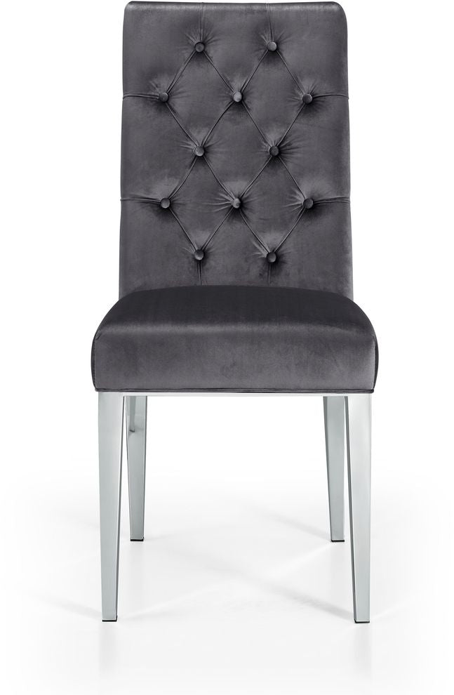 Modern Velvet Upholstered Dining Chair Set of 2