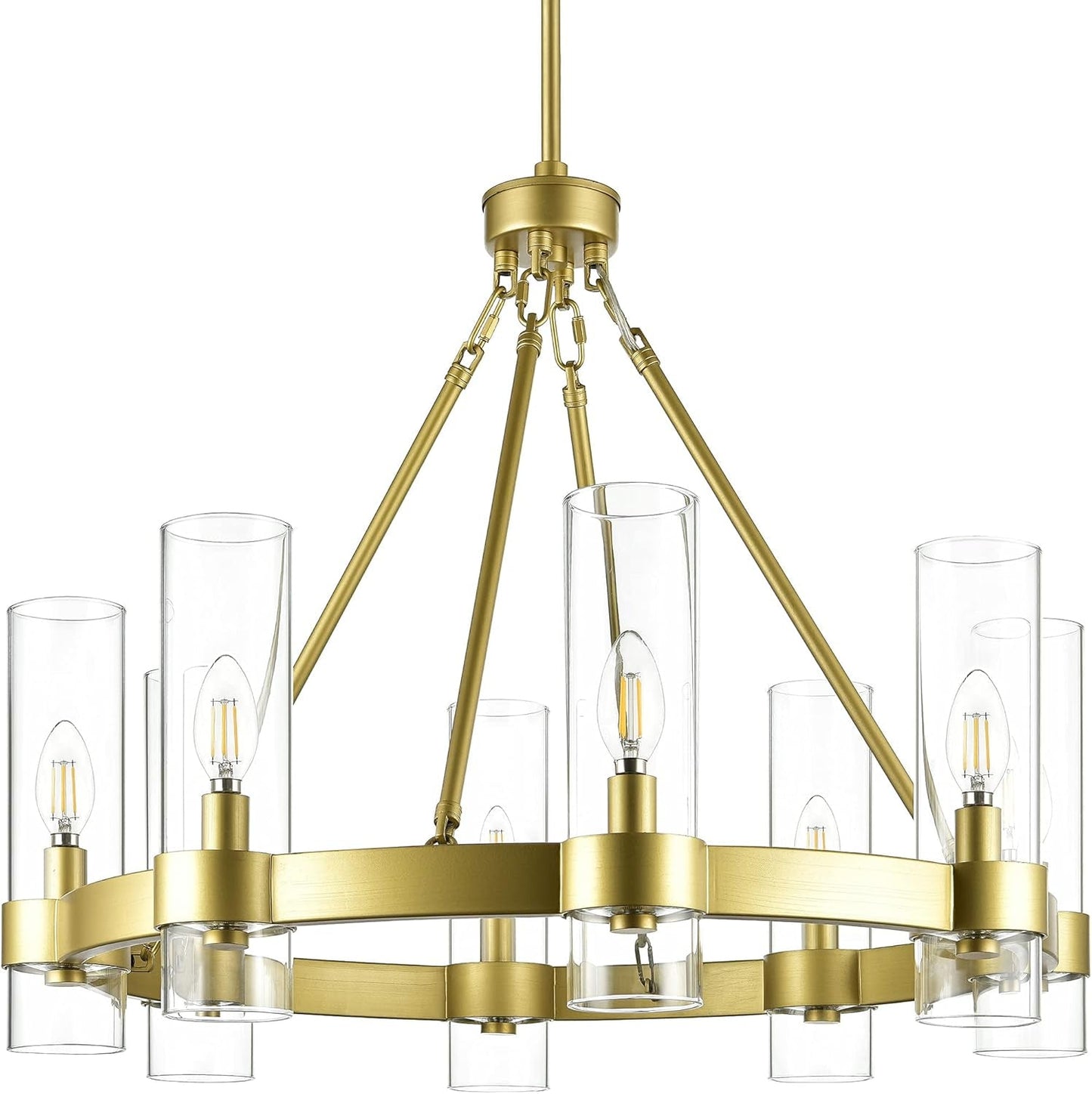 Small Wagon Wheel Chandelier