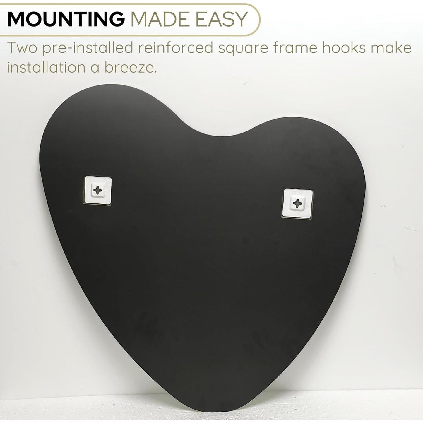26 Inch Irregular Heart Wall Mirror For Home Decor