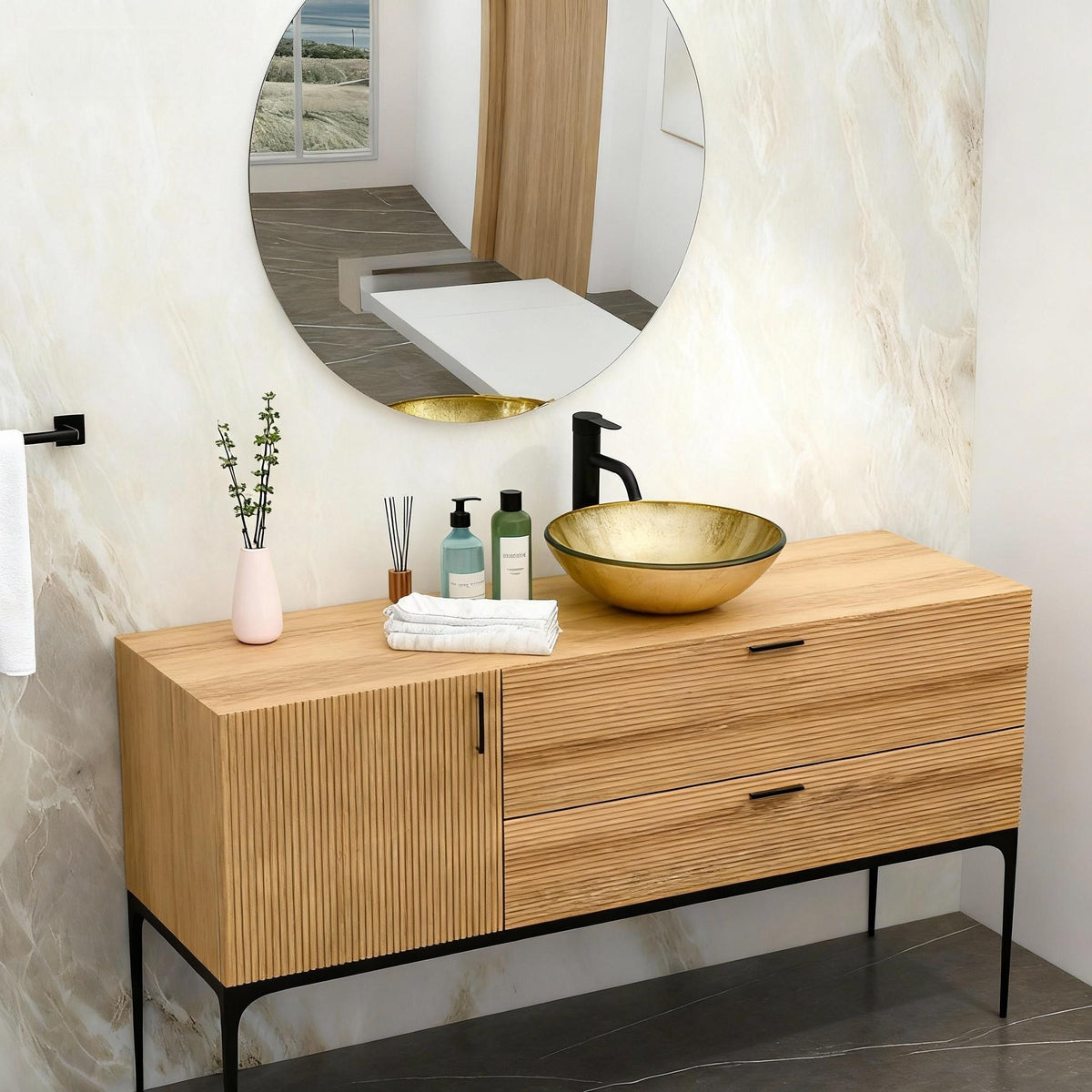 Bathroom Artistic Tempered Glass Vessel Sink