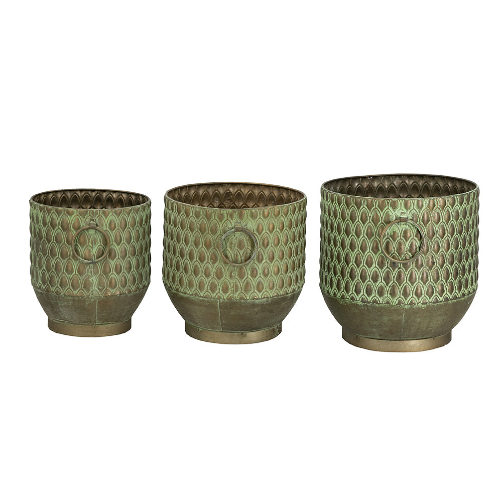 S/3 Textured Garden Pots & Planters