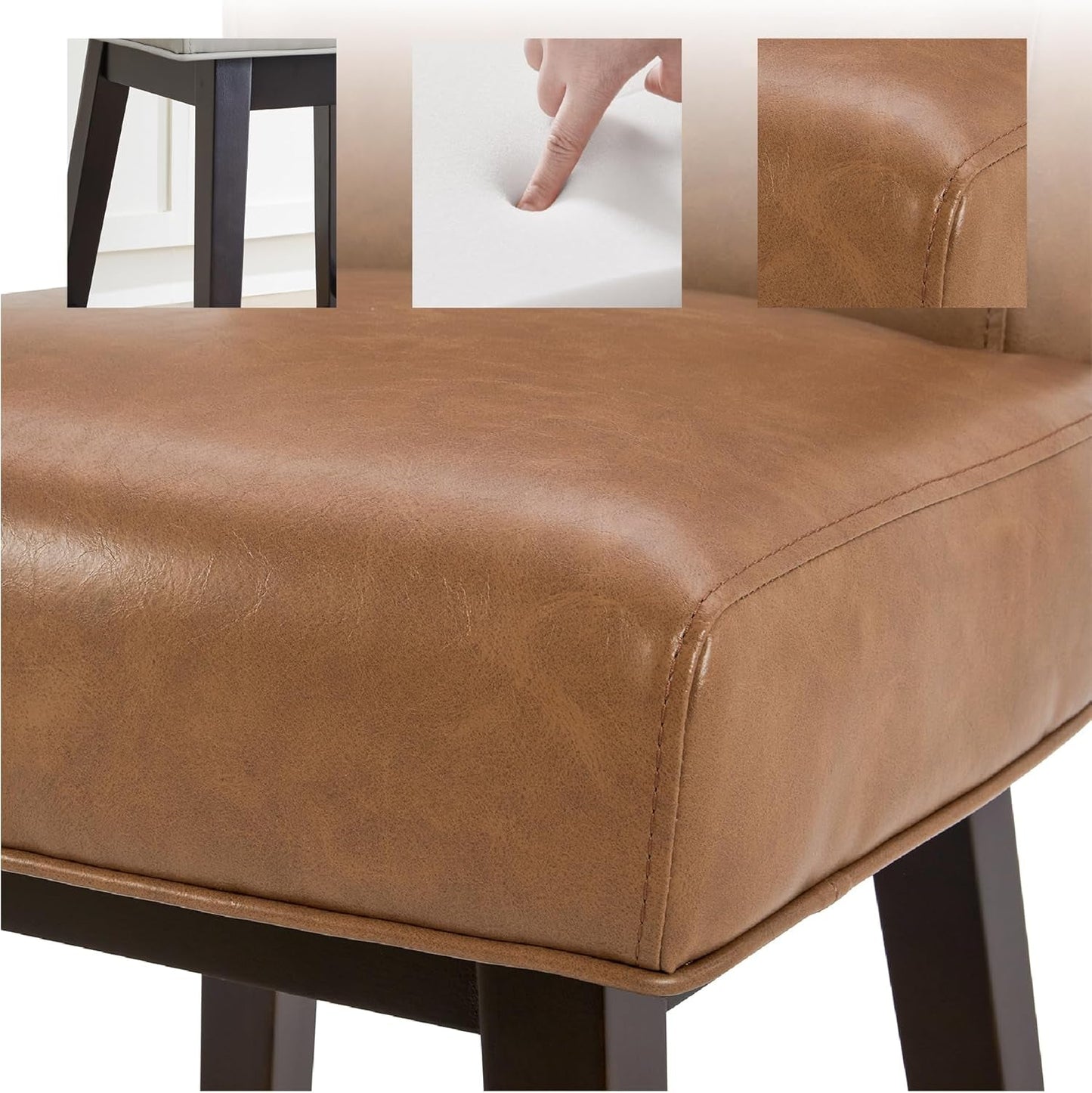 26 Inch Counter Height Swivel Bar Stools Set of 2