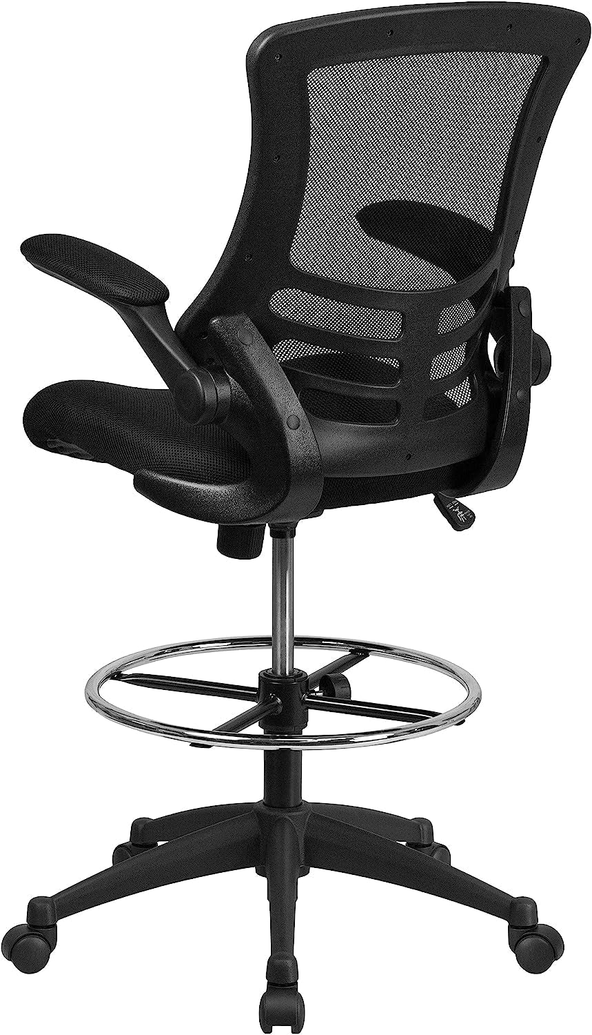 Kelista Mid Back Swivel Office Chair With Flip Up Armrests And Adjustable Height