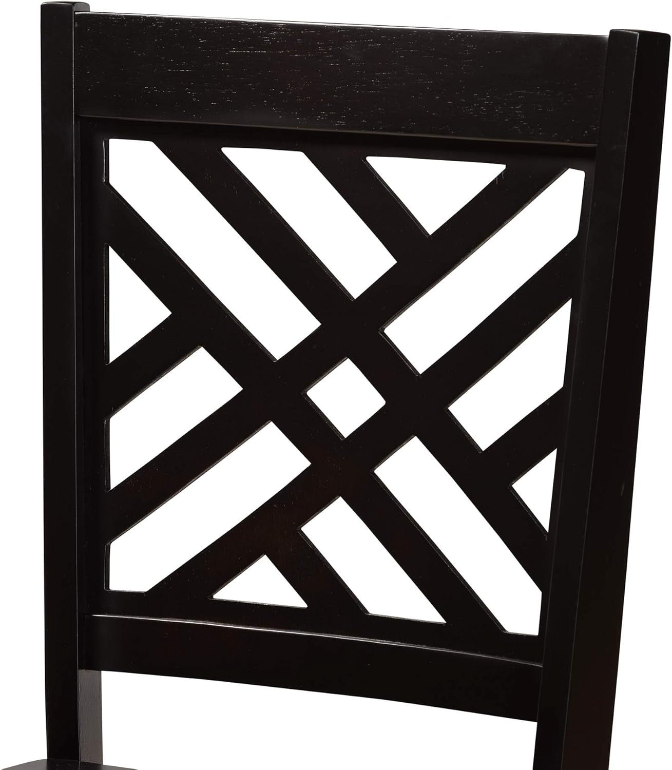 Caron Dark Brown Wood Dining Chairs Set Two Piece Collection