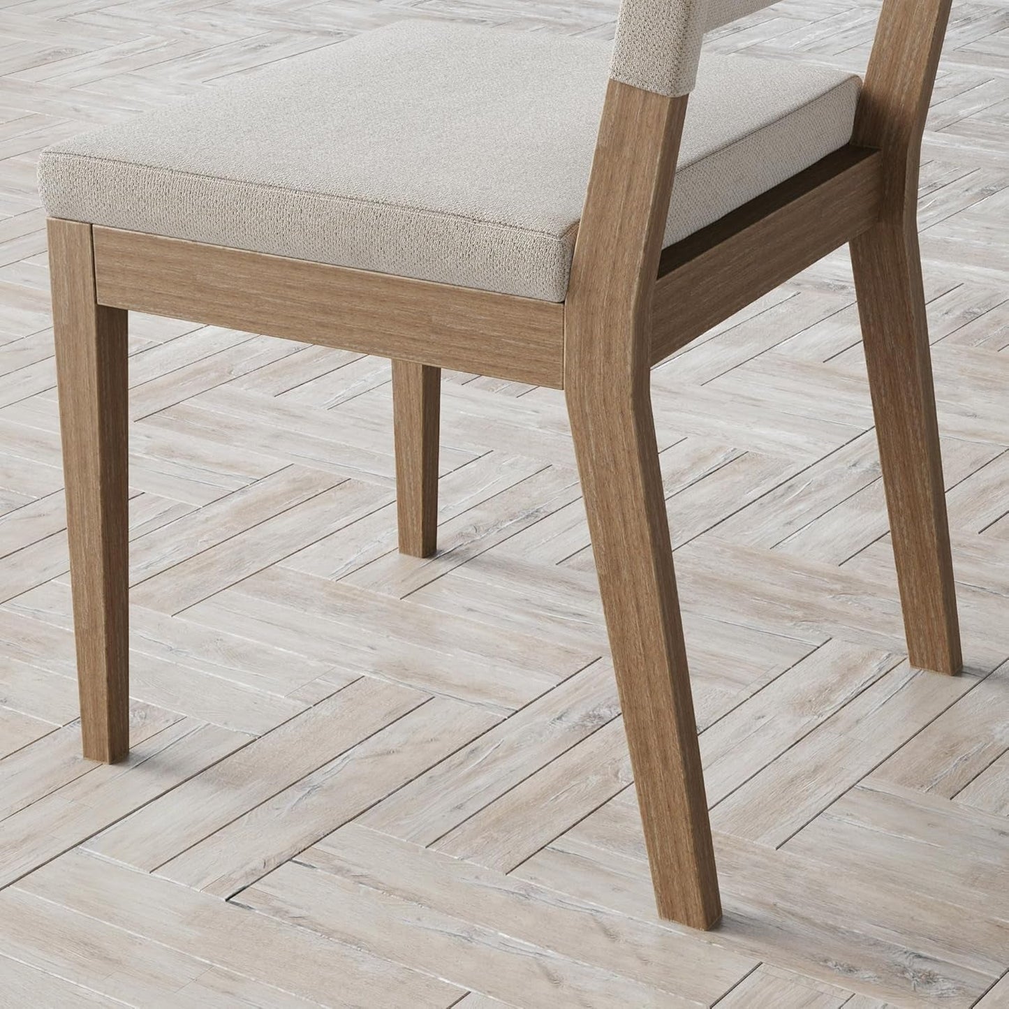 Linus Upholstered Dining Chair With Rubberwood Legs