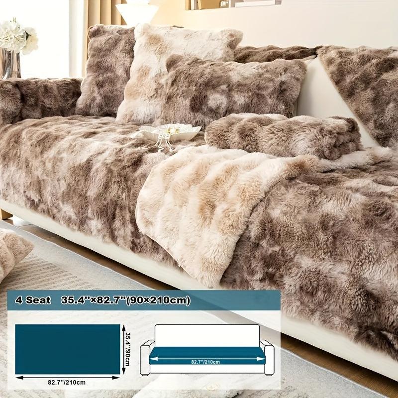 Luxurious Gradient Velvet Sofa Cover