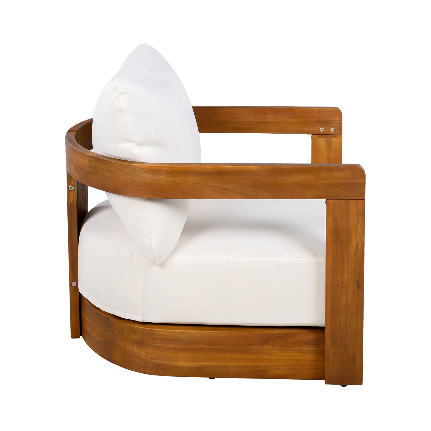 Set of 2 Premium Acacia Wood Outdoor Club Chairs