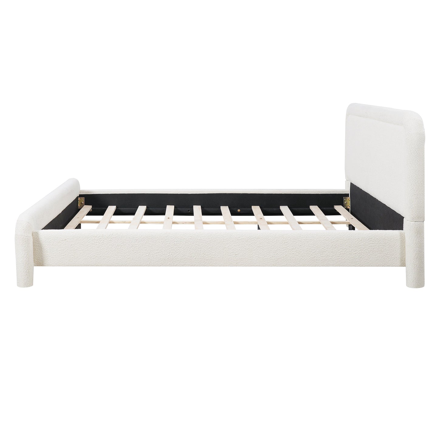 King Size Upholstered Platform Bed Frame