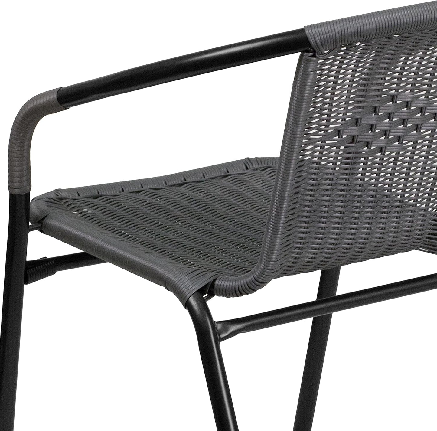 Modern Stackable Rattan Dining Chairs Set for Outdoor