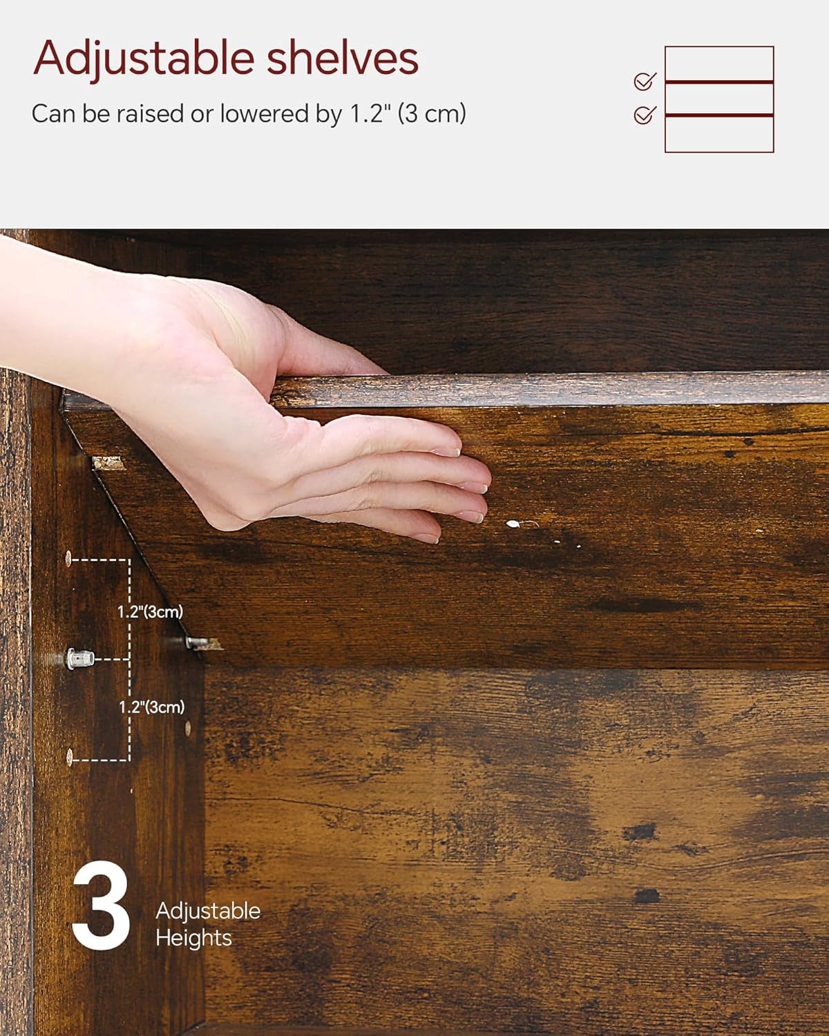 6 Tier Tree Bookshelf With Cabinet Rustic Brown Modern