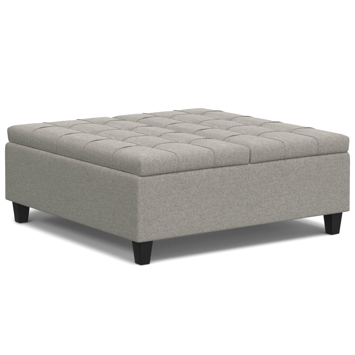 Harrison 40 Inch Wide Large Square Coffee Table Storage Ottoman