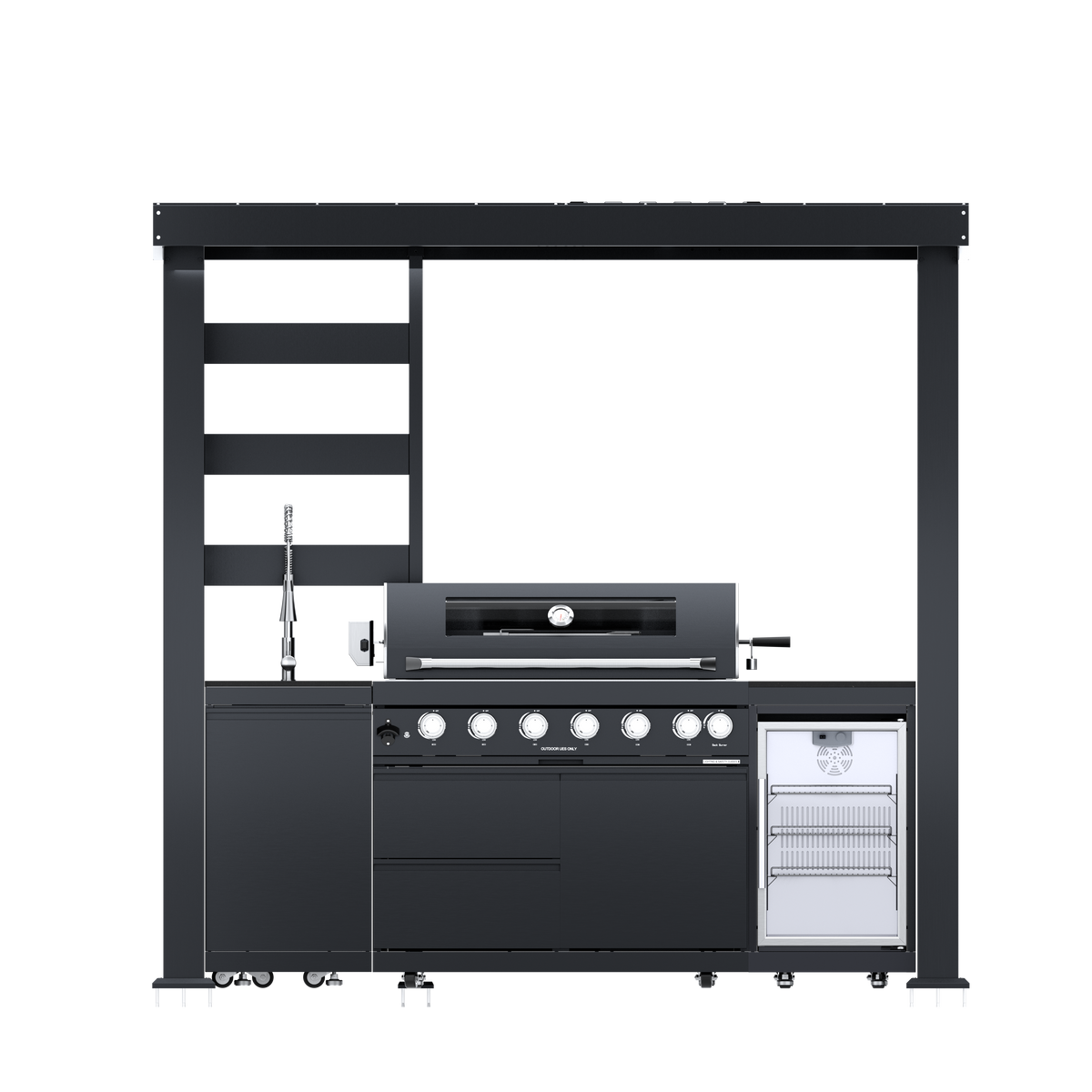 94-Inch Deluxe Stainless Steel Gas Outdoor Kitchen Barbecue Grill