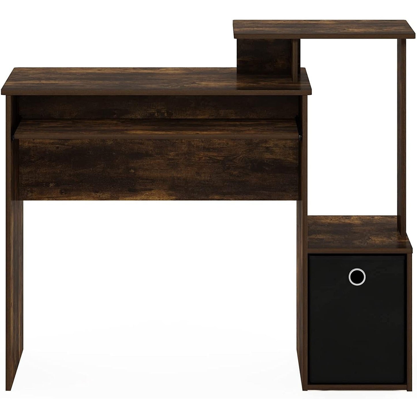 Amber Pine Black Econ Writing Desk With Keyboard Tray