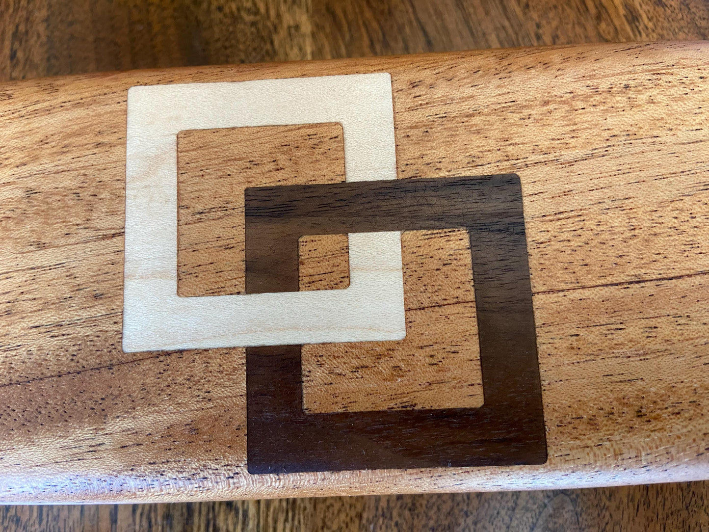 Handcrafted Keepsake Box/Wood Inlay - 8.25" x 3.25"