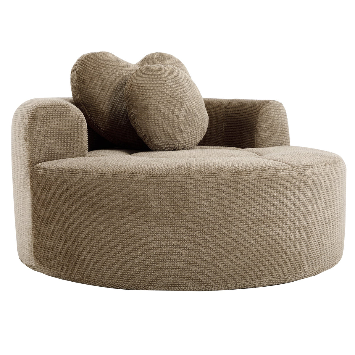 Round Sofa Bed with Memory Foam Sectional Couches for Living Room