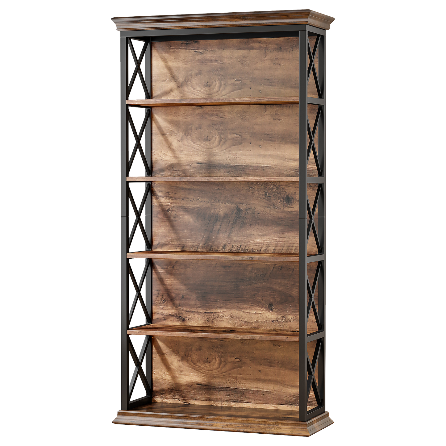 70.8" 6-Tier Industrial Bookcase