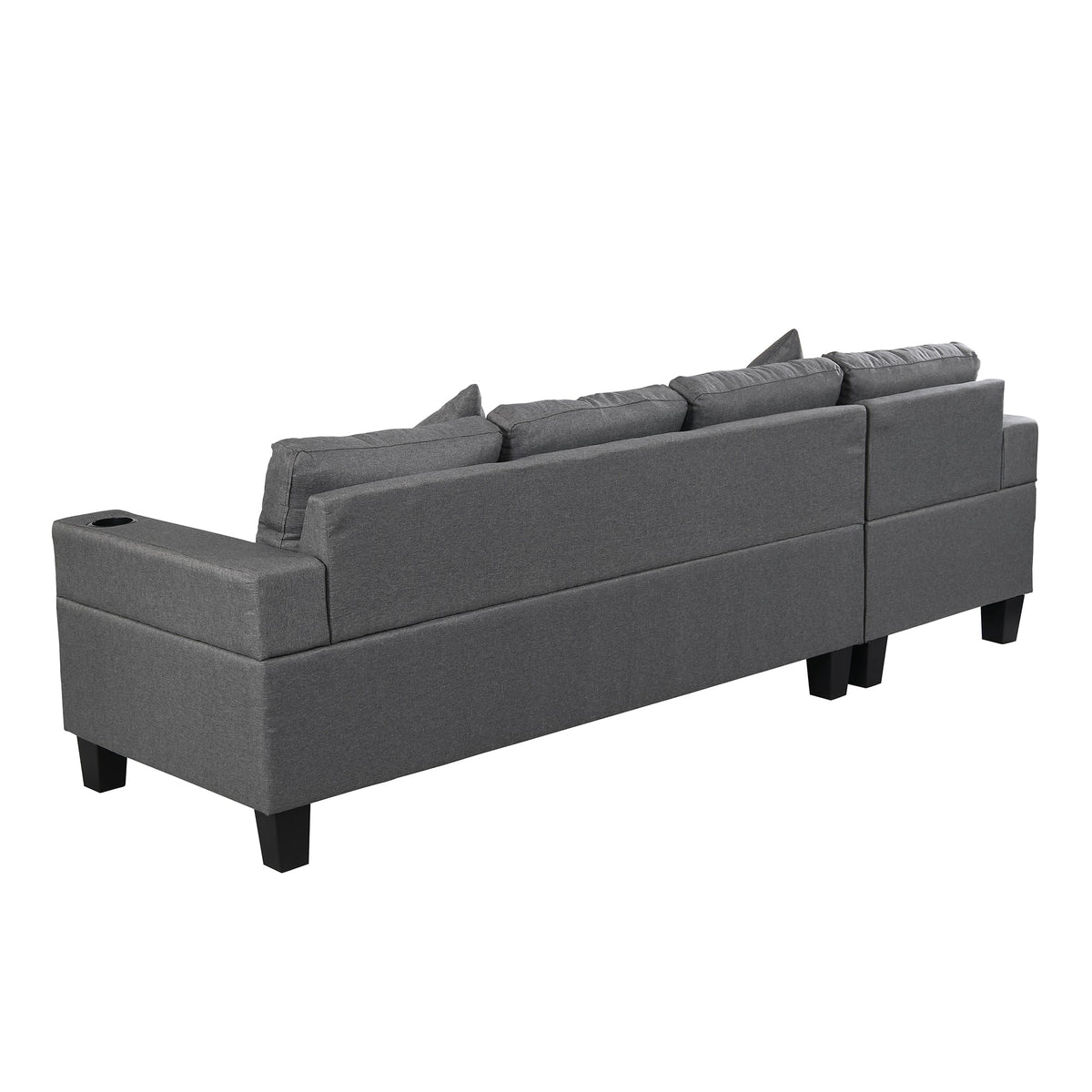 Modern L Shape Sectional Sofa Set with Chaise Lounge