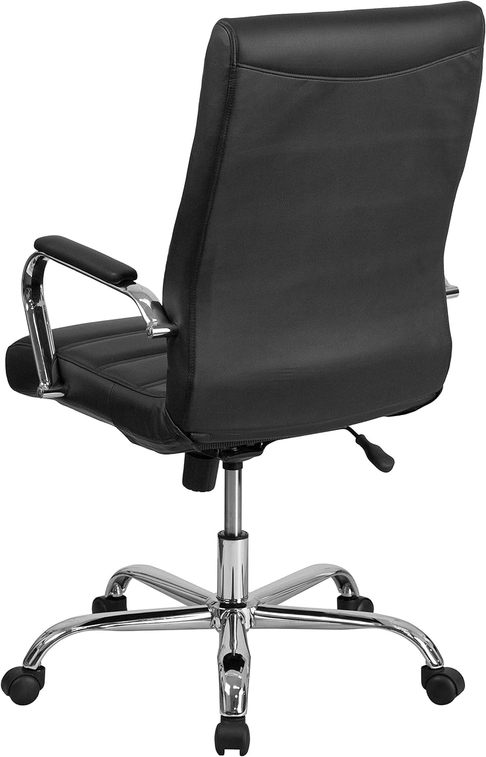 Whitney High Back Leathersoft Desk Chair Adjustable Height Swivel Black Chrome