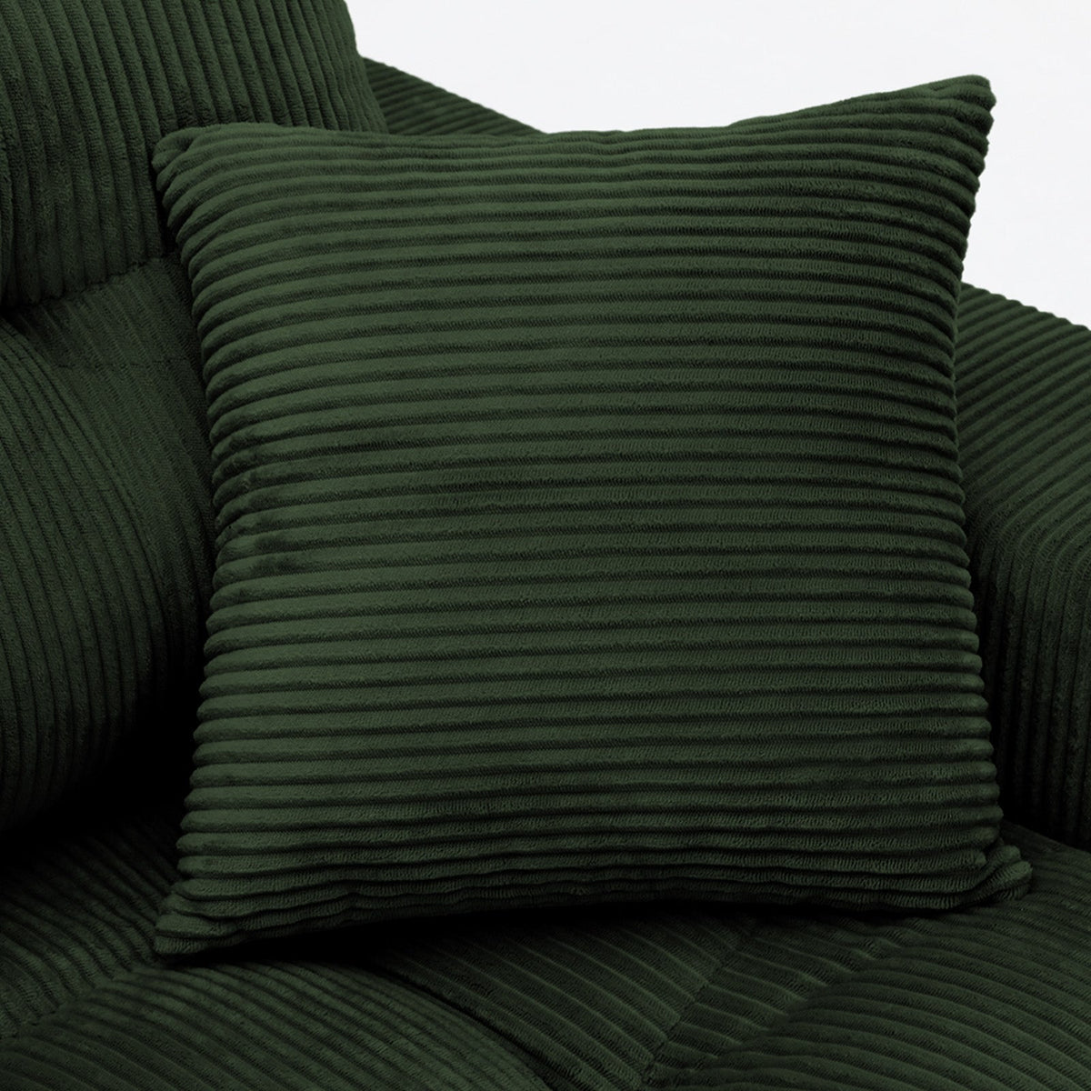 Corduroy Corner Chaise Compression Sofa Bed in Green