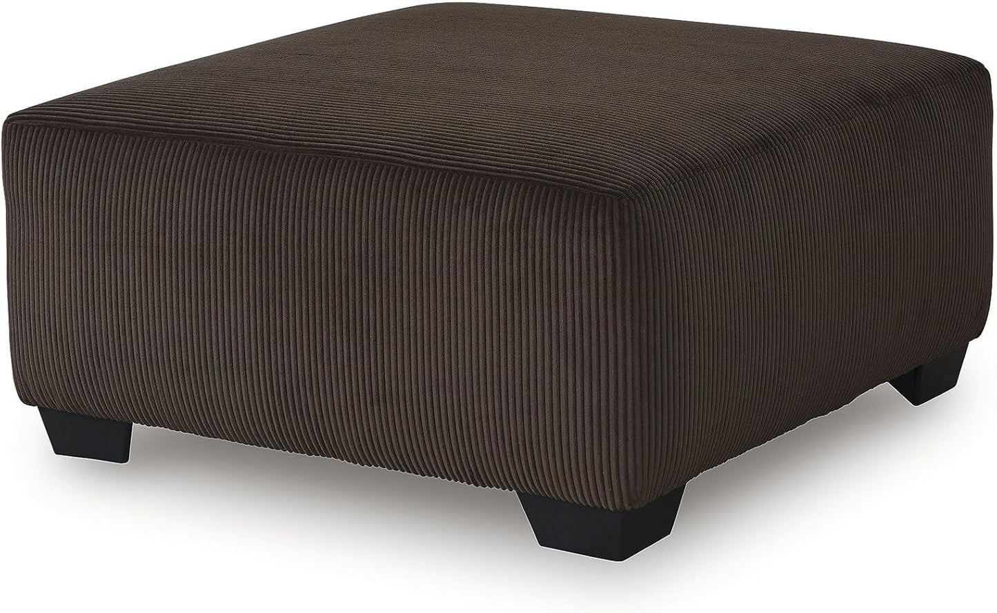 Ottoman Dark Brown Textured Stripe Statement Piece