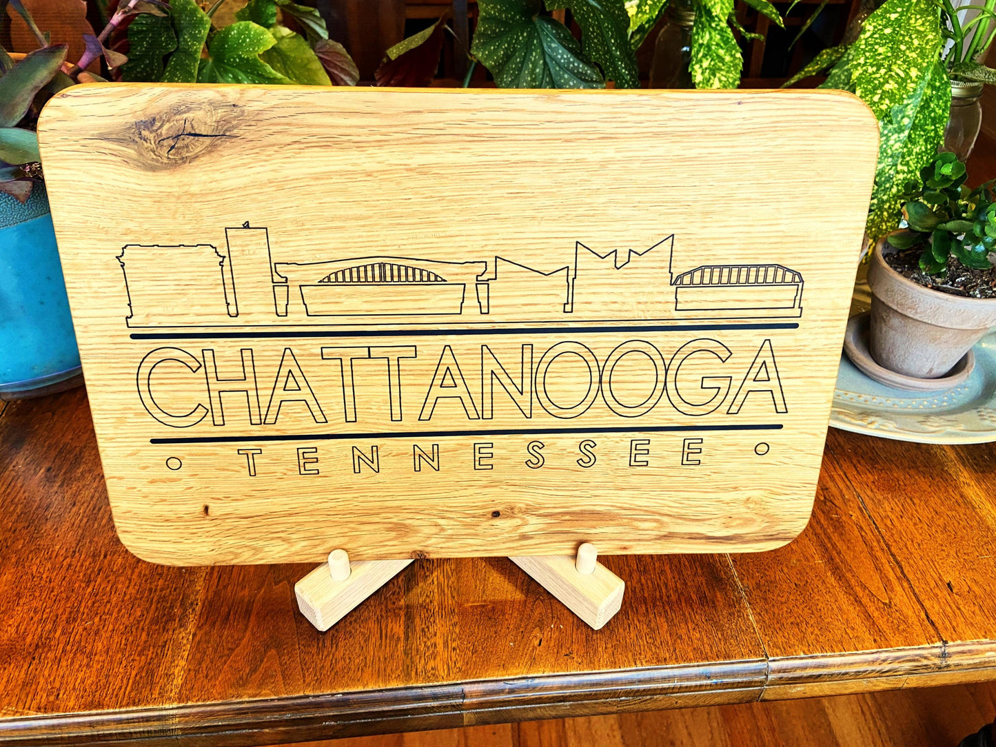 Chattanooga Skyline Charcuterie Board - Handmade White Oak