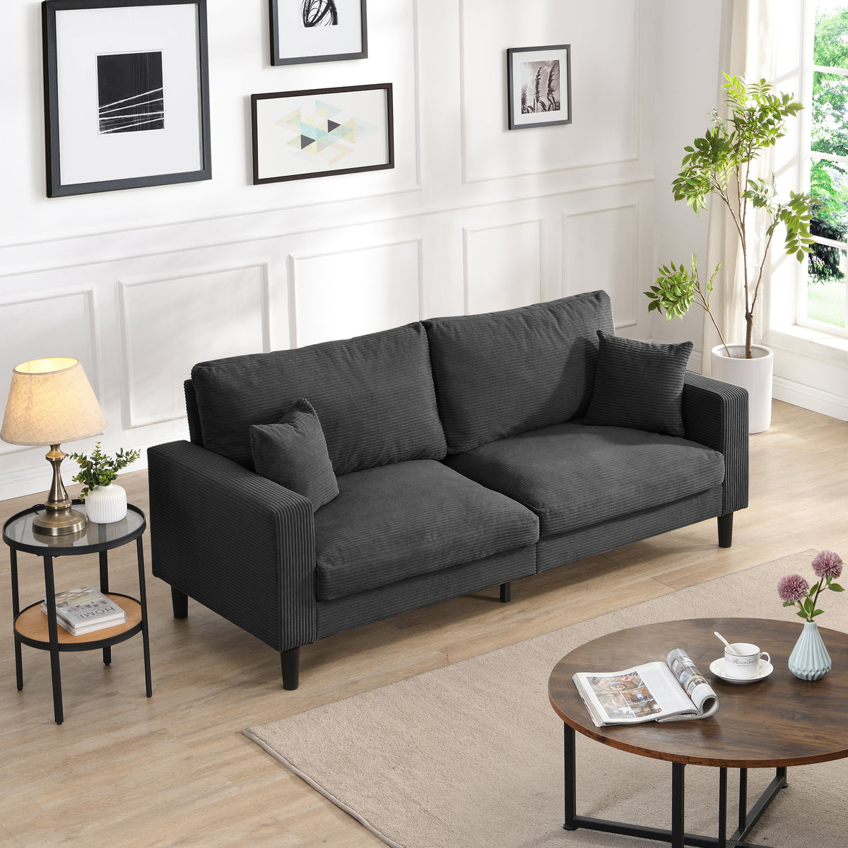 74" High Resilience Three Seater Sofa